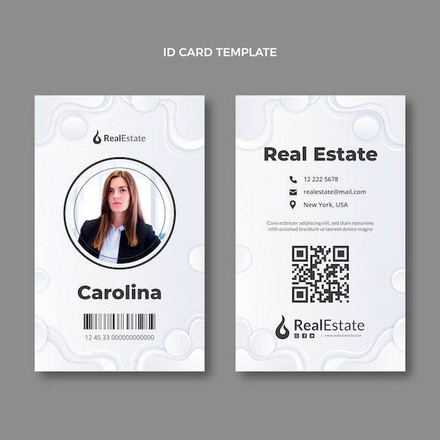 Gradient texture real estate id card