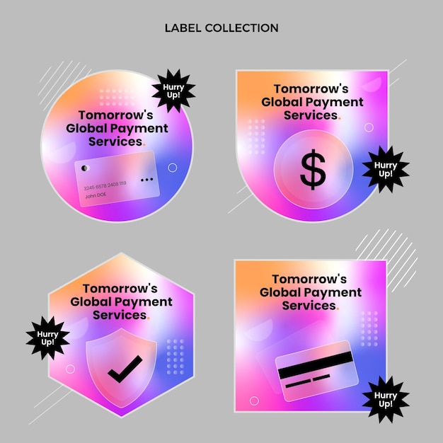 Gradient texture technology labels