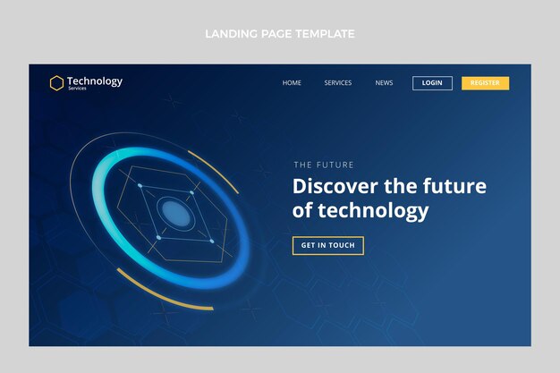 Gradient texture technology landing page