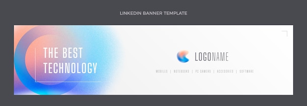 Gradient texture technology linkedin banner