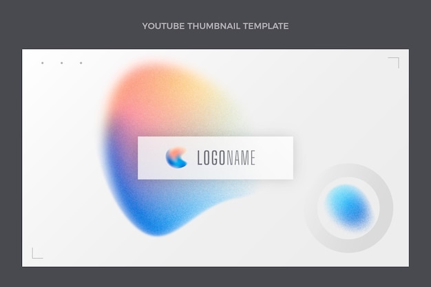 Free Vector gradient texture technology youtube thumbnail