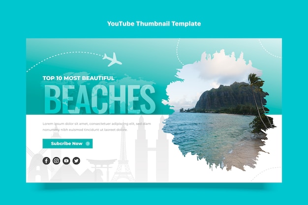 Gradient texture travel agency youtube thumbnail