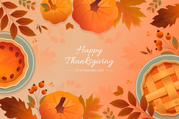 Gradient thanksgiving background