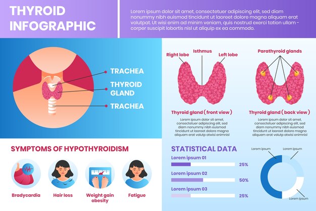 Gradient thyroid infographic