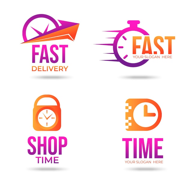 Gradient time logo collection