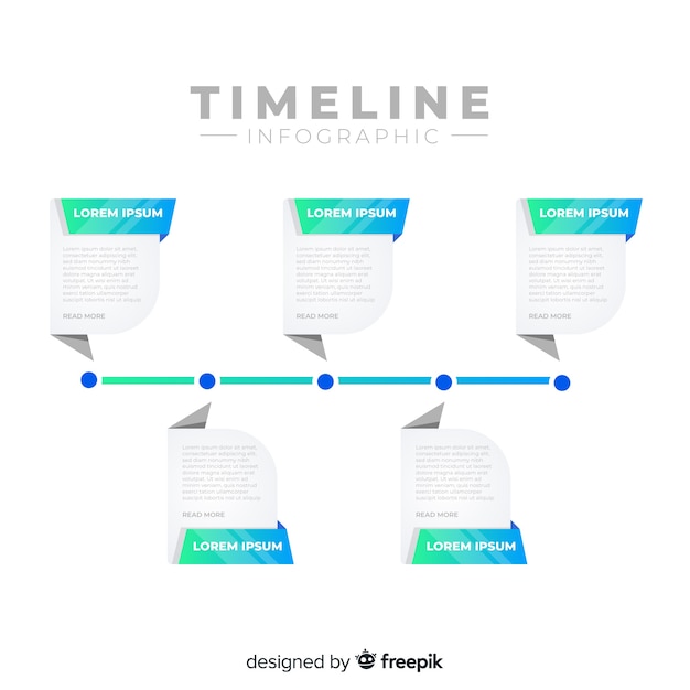 Gradient timeline infographic 