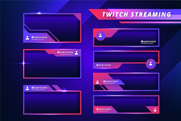 Gradient tones twitch stream panels