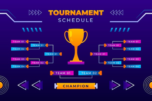 Gradient tournament schedule template