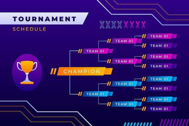 Gradient tournament schedule template