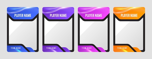 Gradient  trading cards template