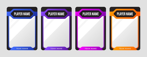 Gradient  trading cards template