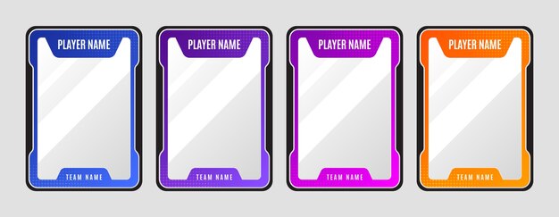 Gradient  trading cards template