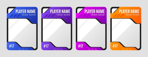 Gradient  trading cards template