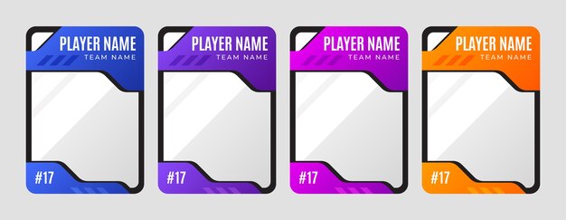 Gradient  trading cards template