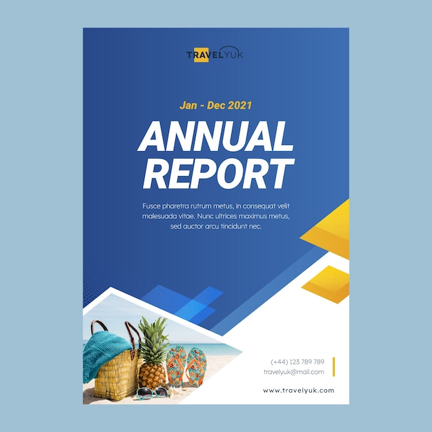 Gradient travel agency annual report template