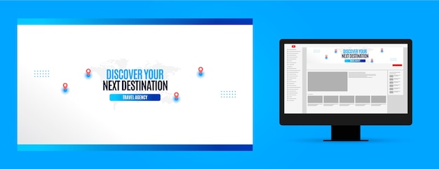 Gradient travel concept youtube channel art