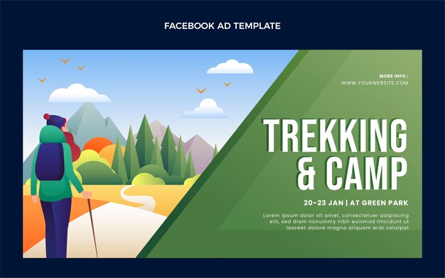 Gradient trekking facebook ad