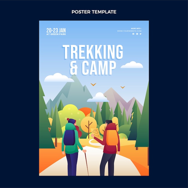 Gradient trekking poster