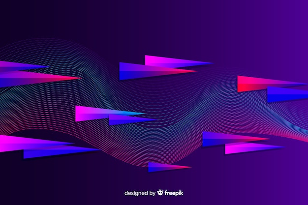 Free Vector gradient triangles abstract sport background