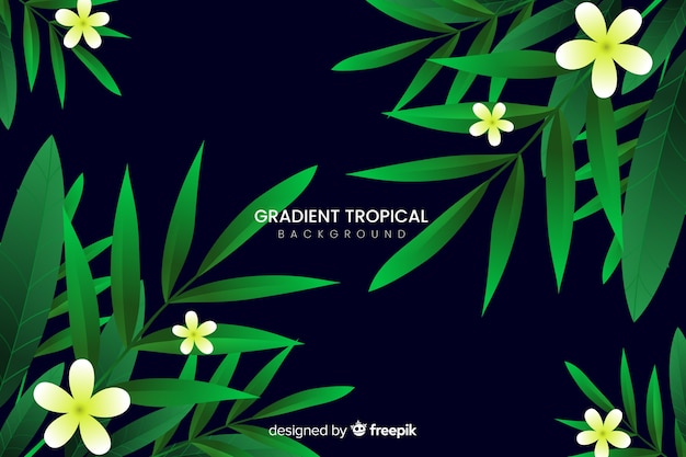 Free Vector gradient tropical background