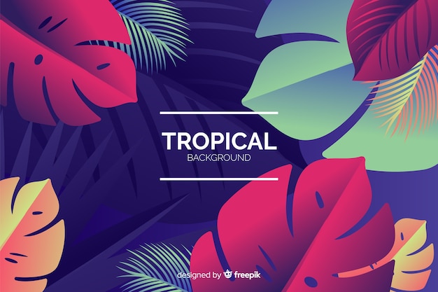 Gradient tropical background