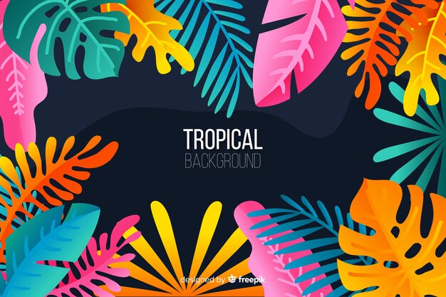 Gradient tropical background