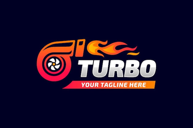 Free Vector gradient turbo logo design