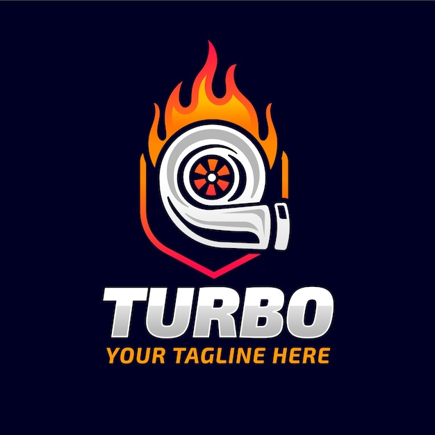 Gradient turbo logo design