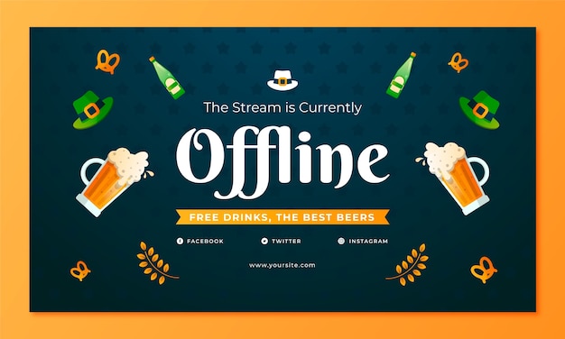 Gradient twitch background for oktoberfest festival