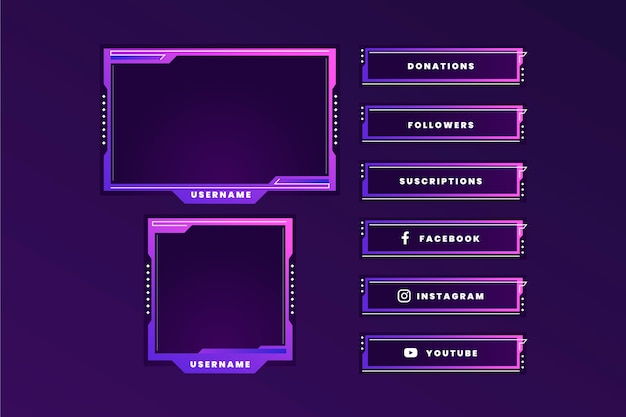 Gradient twitch panels