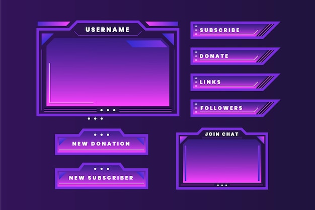 Gradient twitch panels