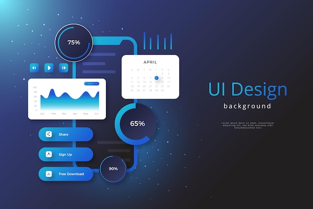 Gradient ui/ux background