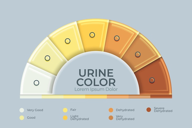 Gradient urine color infographic