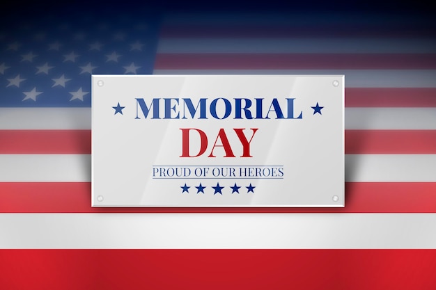 Free vector gradient usa memorial day illustration