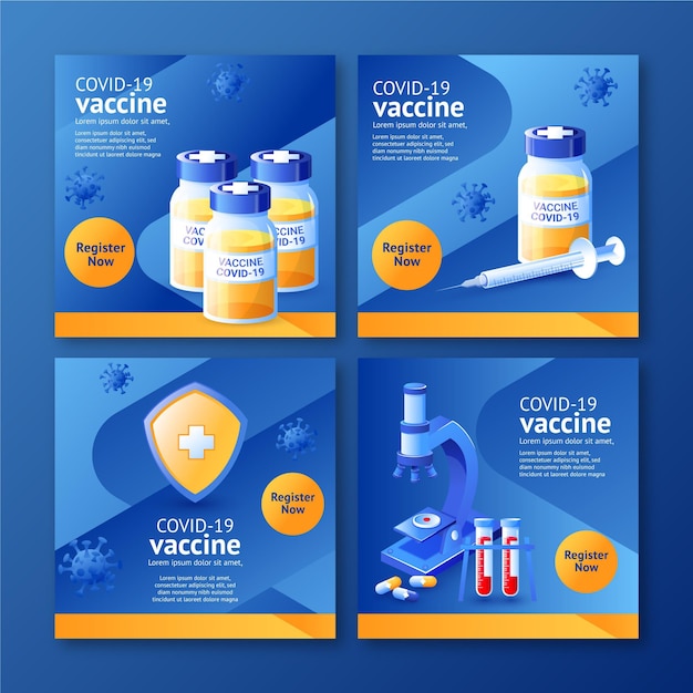 Gradient vaccine instagram post collection