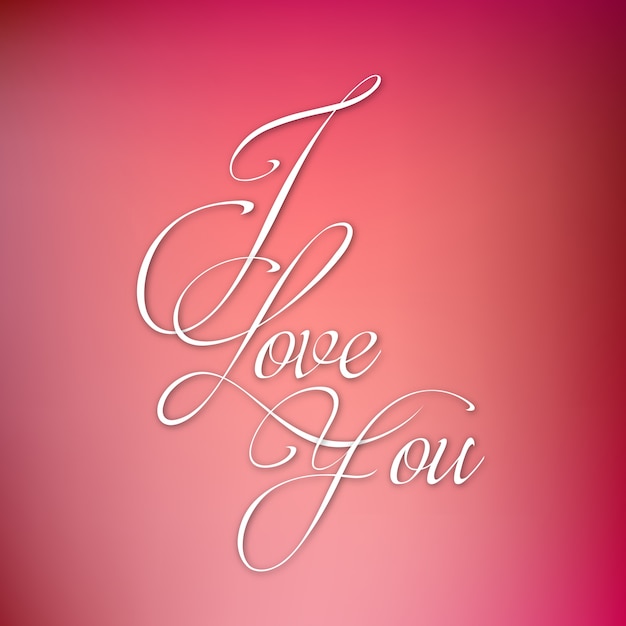 Gradient Valentine I Love You Background Vector