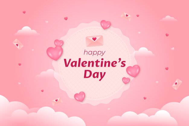 Gradient valentine's day background