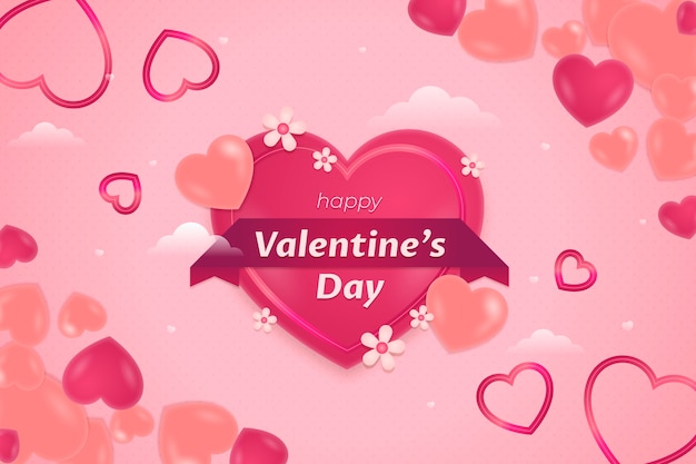 Gradient valentine's day background