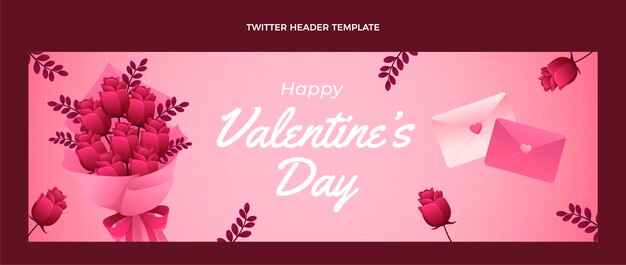 Gradient valentine's day twitter header