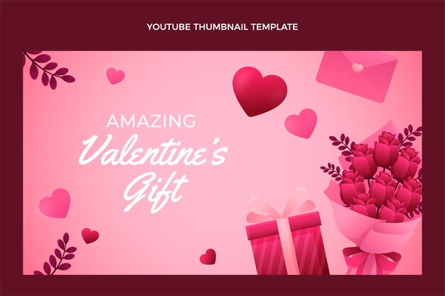 Gradient valentine's day youtube thumbnail