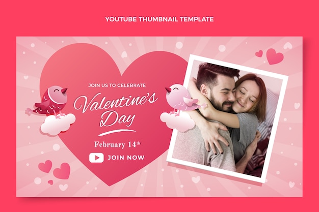 Gradient valentine's day youtube thumbnail