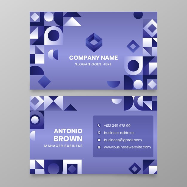 Gradient very peri business card