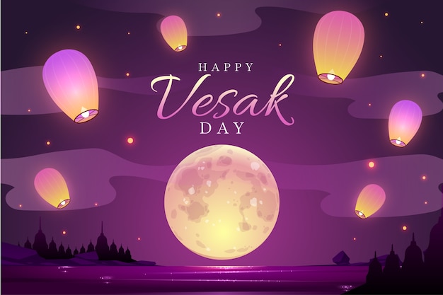 Gradient vesak illustration