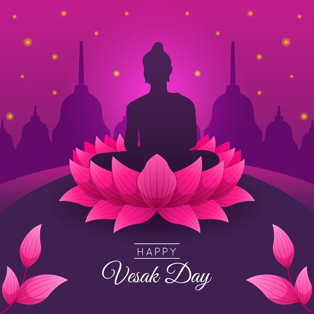 Gradient vesak illustration