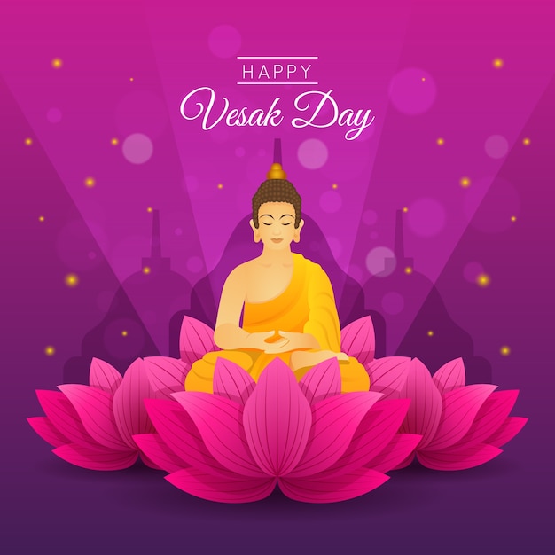 Gradient vesak illustration