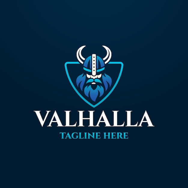 Gradient viking logo template