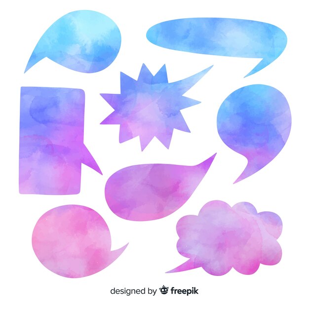 Gradient violet and blue speech bubbles