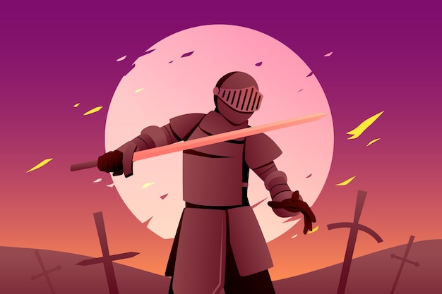 Gradient warrior background