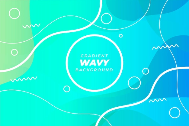 Gradient wavy blue shades background