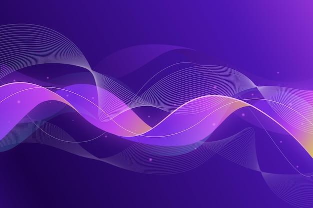 Free Vector gradient wavy purple background